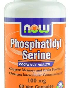NOW Foods Fosfatidilserina 100mg - 60 Cápsulas Vegetais - Suporte Cognitivo