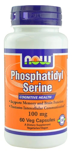 NOW Foods Fosfatidilserina 100mg - 60 Cápsulas Vegetais - Suporte Cognitivo