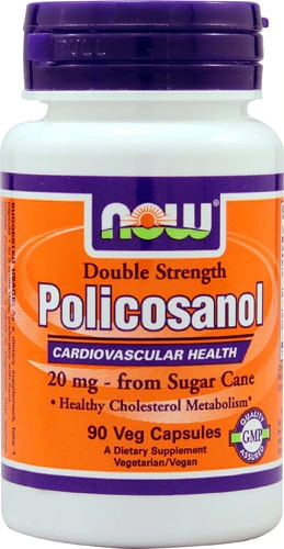 NOW Foods Policosanol 20mg - 90 Cápsulas Vegetarianas | Saúde Cardiovascular