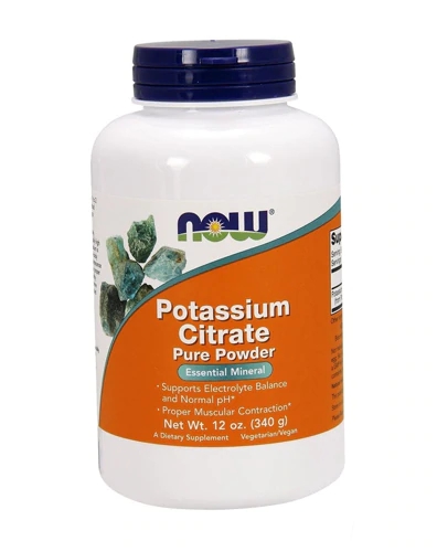 Potássio Citrato Puro em Pó NOW Foods - 340g Essencial para Saúde