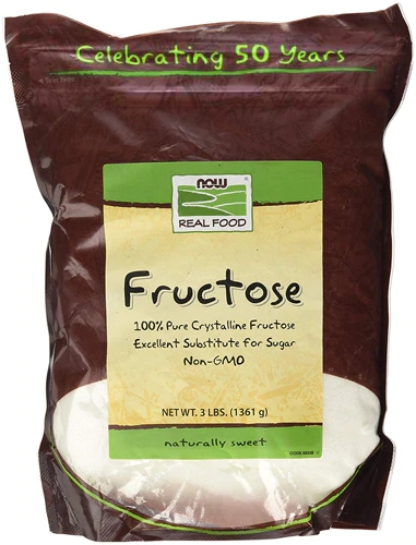 NOW Foods Açúcar Real Fructose Pura - 1.360 kg (3 lbs)