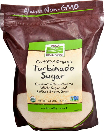 Açúcar Orgânico Tubinado NOW Foods Real Food™ - 1134g