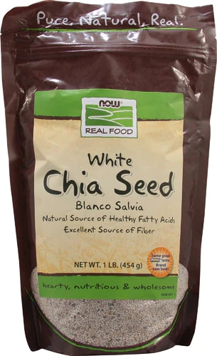Sementes de Chia Brancas NOW Foods Real Food™ - 454g - Superalimento Natural