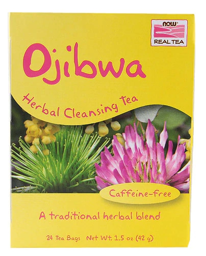 NOW Foods Chá Ojibwa Herbal Cleansing - 24 Sachês para Desintoxicação e Bem-Estar
