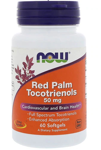 NOW Foods Red Palm Tocotrienols - 50 mg - 60 Cápsulas Gelatinosas