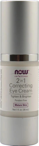 NOW Foods Solutions Creme Corretor para Olhos 2 em 1 - 30ml: Revitalize e Ilumine