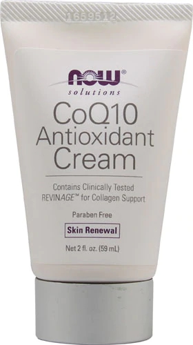 NOW Foods Solutions Creme Antioxidante CoQ10 59ml - Pele Firme e Rejuvenescida