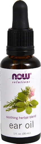 NOW Foods Solutions Óleo para Ouvido - 30ml (1 fl oz) - Alívio e Bem-Estar