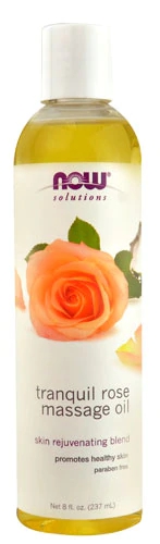 Óleo de Massagem NOW Foods Solutions Tranquil Rose 237ml - Bem-Estar e Relaxamento