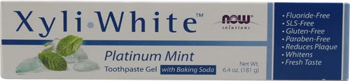 Pasta de Dente Xyliwhite com Bicarbonato de Sódio Platinum Mint NOW Foods - 181g