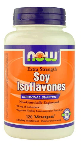 NOW Foods Isoflavonas de Soja Extra Força - 120 Cápsulas Veganas