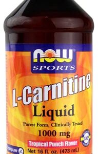 NOW Foods Sports L-Carnitina Líquida Sabor Tropical Punch - 1000mg - 473ml