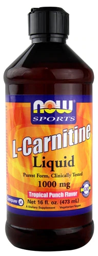 NOW Foods Sports L-Carnitina Líquida Sabor Tropical Punch - 1000mg - 473ml