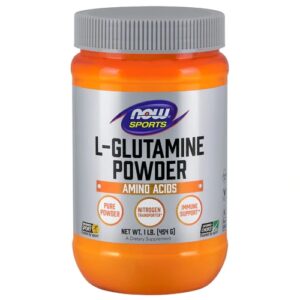 NOW Foods Sports L-Glutamina em Pó - 454g: Recuperação Muscular e Saúde Intestinal