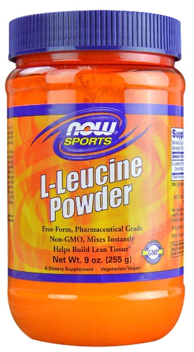 L-Leucina em Pó NOW Foods Sports - 255g (9 oz) - Aminoácido Essencial para Recuperação e Ganho Muscular