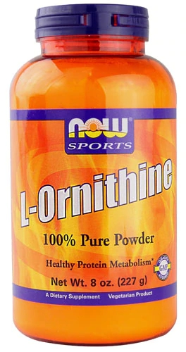 NOW Foods Sports L-Ornitina 227g - Suporte ao Desempenho e Recuperação Muscular
