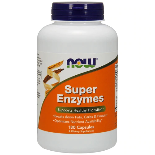 NOW Foods Super Enzymes 180 Cápsulas - Suporte Digestivo Completo