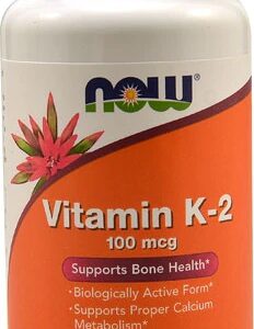 NOW Foods Vitamina K-2 MK-4 100mcg - 100 Cápsulas Vegetais
