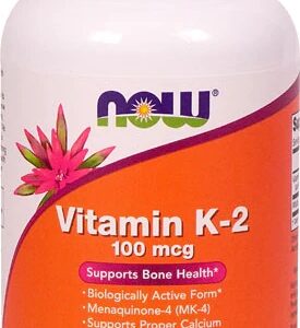 NOW Foods Vitamina K2 MK-4 100 mcg - 250 Cápsulas Vegetarianas