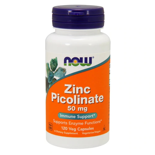 NOW Foods Zinco Picolinato 50mg - 120 Cápsulas Vegetarianas - Suporte Imunológico e Bem-Estar