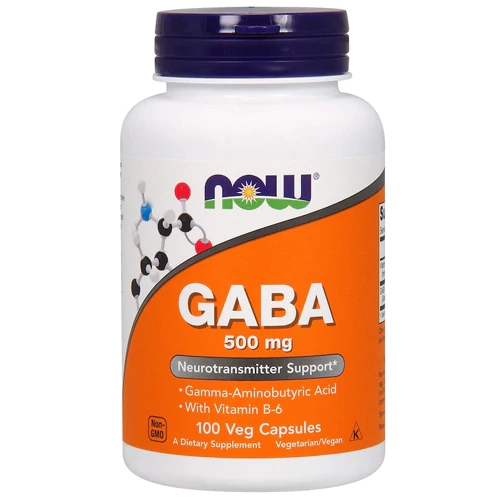 NOW GABA 500mg - 100 Cápsulas Veganas: Suporte ao Bem-Estar Mental e Relaxamento