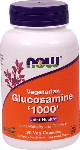 NOW Glucosamine 1000 Vegetariana - 90 Cápsulas Vegetarianas para Saúde das Articulações
