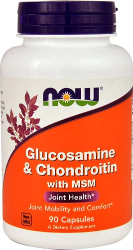NOW Glucosamina Condroitina MSM 90 Cápsulas - Saúde das Articulações