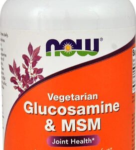 NOW Glucosamine & MSM Vegetariano 120 Cápsulas Veganas - Saúde das Articulações
