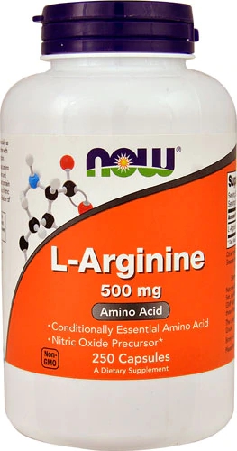 NOW L-Arginina 500mg - 250 Cápsulas: Energia e Bem-Estar