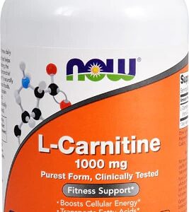 NOW L-Carnitine 1000mg - 100 Tabletes: Energia e Bem-Estar