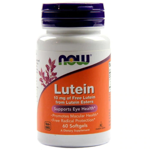 NOW Luteína 10mg - 60 Softgels - Saúde Ocular e Bem-Estar
