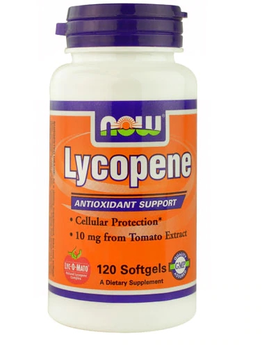 NOW Lycopene 10 mg - 120 Cápsulas Softgels - Antioxidante Poderoso