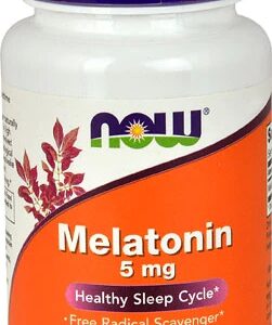 NOW Melatonina 5mg - 60 Cápsulas Vegetais: Sono Reparador e Bem-Estar