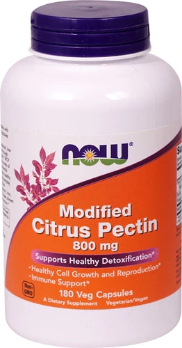 NOW Modified Citrus Pectin - 800mg - 180 Cápsulas Vegetarianas - Suporte ao Bem-Estar