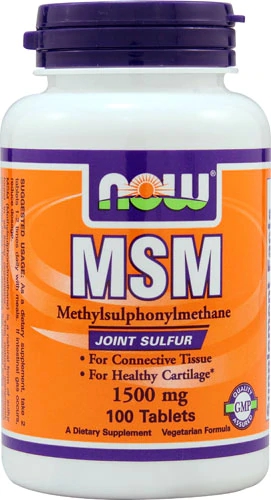 NOW MSM Metilsulfonilmetano 1500 mg - 100 Comprimidos