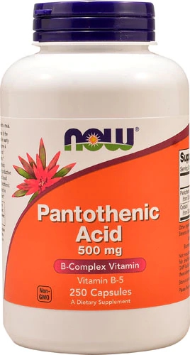NOW Pantothenic Acid -- 500 mg - 250 Capsules