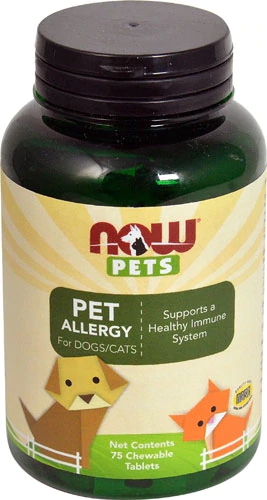 NOW Pets Pet Allergy For Dogs and Cats -- 75 Chewable Tablets