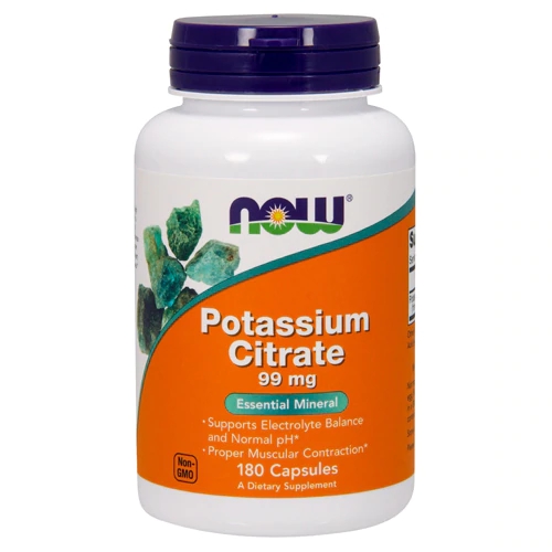 NOW Potassium Citrate 99mg - 180 Cápsulas: Essencial para o Bem-Estar