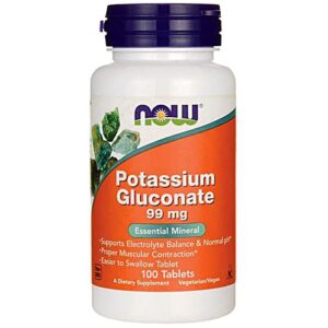 NOW Potássio Gluconato 99 mg - 100 Comprimidos | Suplemento Essencial