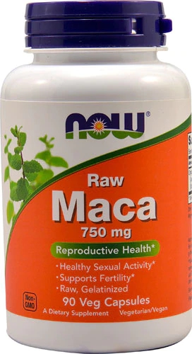 NOW Raw Maca -- 750 mg - 90 Veg Capsules