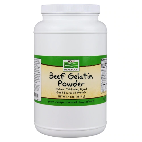 Colágeno Hidrolisado NOW Real Food Gelatina Bovina em Pó 1.81kg - Essencial para Saúde e Beleza