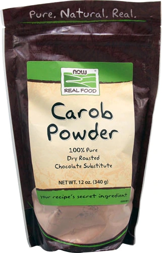 Pó de Alfarroba NOW Real Food - 340g - Alternativa Saudável ao Cacau