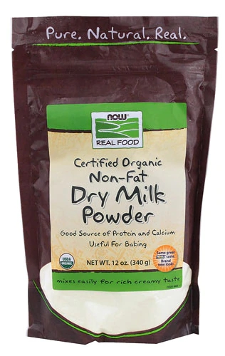 Leite em Pó Desnatado Orgânico NOW Real Food™ - 340g | Rico em Proteínas