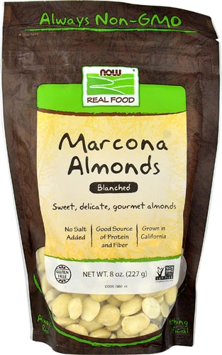 Amêndoas Marcona Descascadas NOW Real Food - 227g