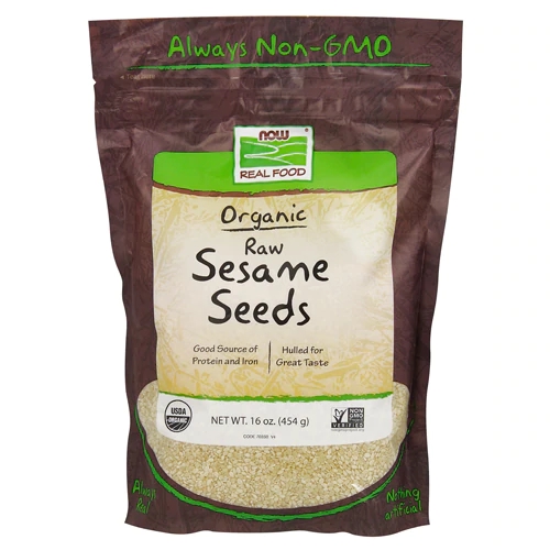 Sementes de Gergelim Orgânicas NOW Real Food - 454g