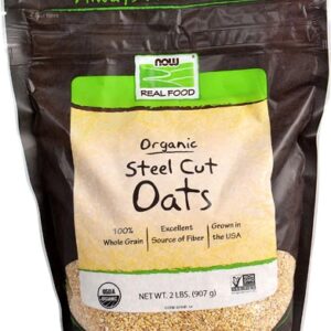 Comprar now real food™ organic steel cut oats -- 2 lbs preço no brasil breakfast foods food & beverages hot cereals rolled oats suplementos em oferta suplemento importado loja 21 online promoção -