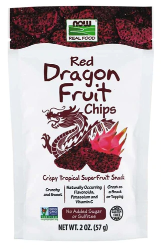 Chips de Pitaya Vermelha NOW Real Food® - 57g: Sabor Exótico e Nutrição Natural