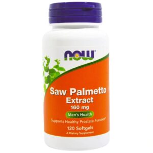 NOW Saw Palmetto Extract 160mg - 120 Cápsulas Softgel - Saúde Masculina