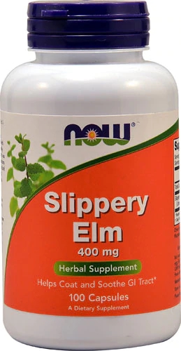 NOW Slippery Elm -- 400 mg - 100 Capsules