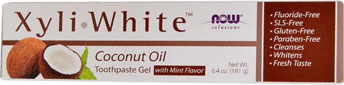 Gel Dental XyliWhite™ com Óleo de Coco e Menta NOW Solutions - 181g
